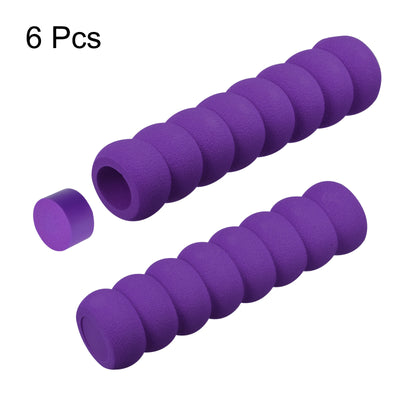 Harfington Uxcell Door Handle Cover Nitrile Rubber Protector Spiral Sleeve Purple 6pcs