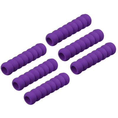 Harfington Uxcell Door Handle Cover Nitrile Rubber Protector Spiral Sleeve Purple 6pcs