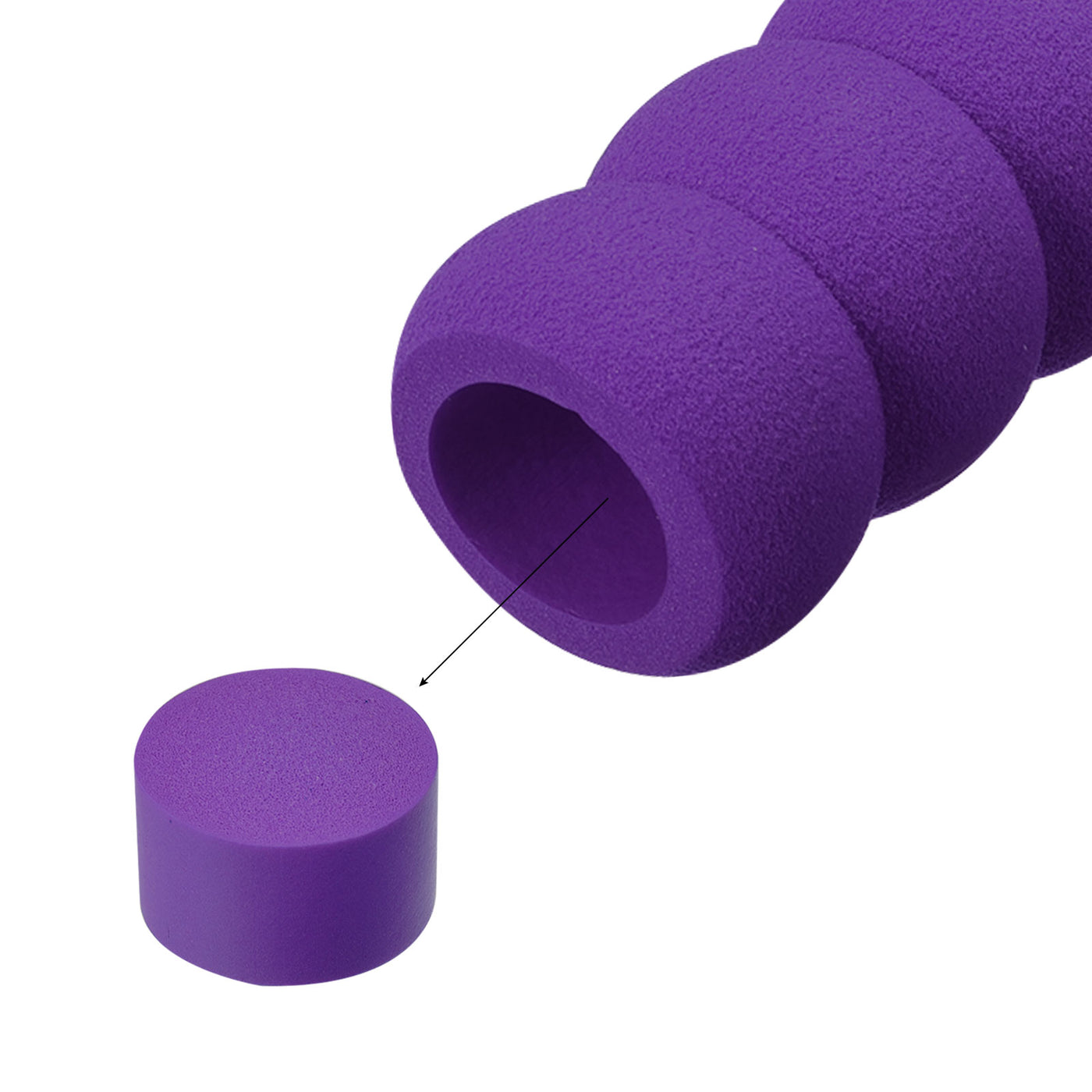 uxcell Uxcell Door Handle Cover Nitrile Rubber Protector Spiral Sleeve Purple 2pcs