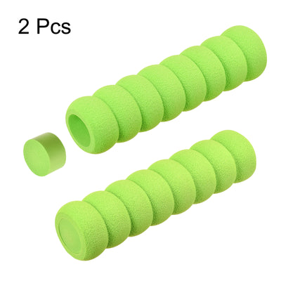 Harfington Uxcell Door Handle Cover Nitrile Rubber Protector Spiral Sleeve Green 2pcs