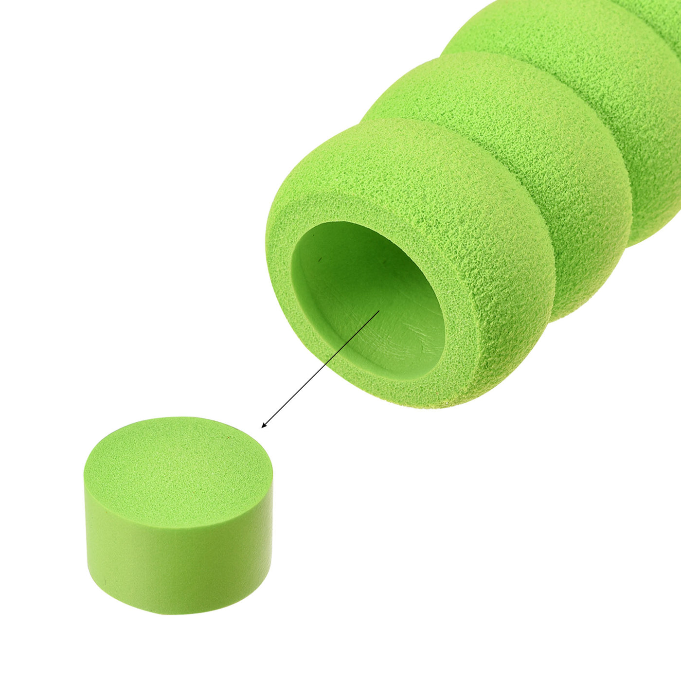 uxcell Uxcell Door Handle Cover Nitrile Rubber Protector Spiral Sleeve Green 2pcs