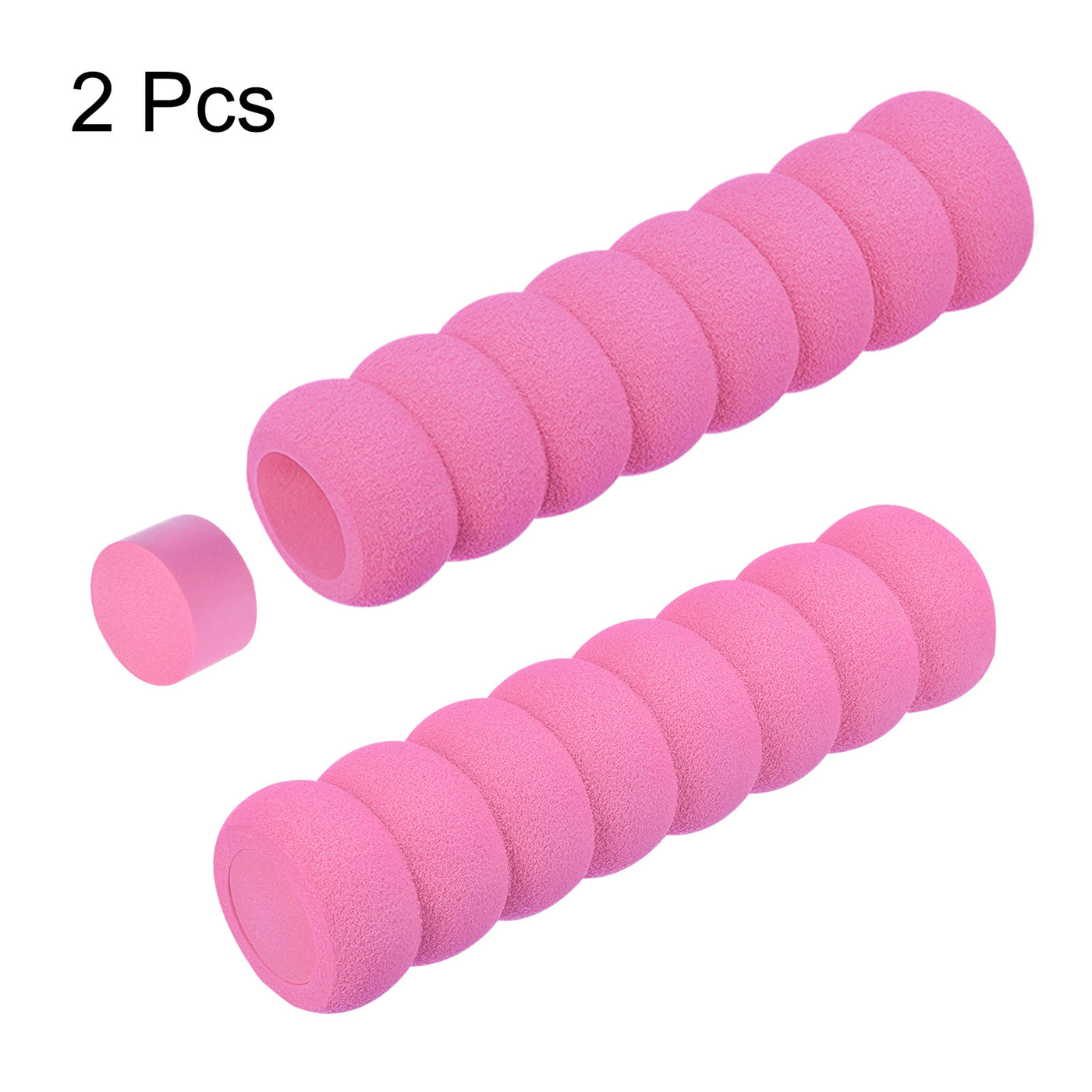 uxcell Uxcell Door Handle Cover Nitrile Rubber Protector Spiral Sleeve Pink 2pcs