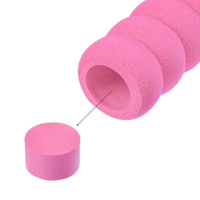 Harfington Uxcell Door Handle Cover Nitrile Rubber Protector Spiral Sleeve Pink 12pcs