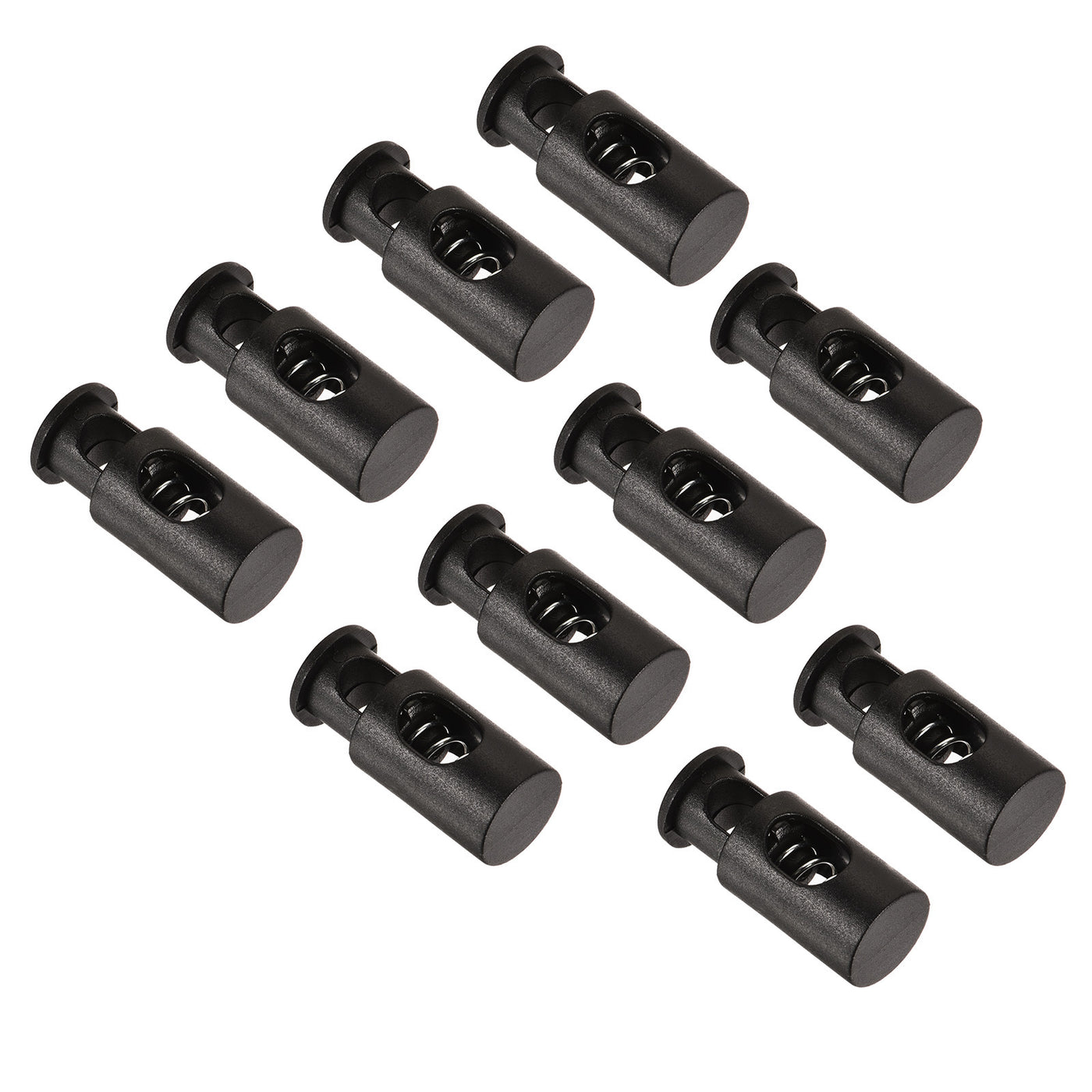 Harfington Garden Flag Stoppers, Plastic Spring Stops Anti-Wind Accessories for Yard Flag Stand Poles, Black Pack of 12