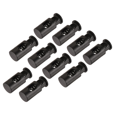 Harfington Garden Flag Stoppers, Plastic Spring Stops Anti-Wind Accessories for Yard Flag Stand Poles, Black Pack of 15