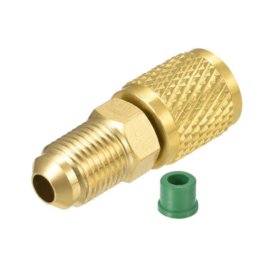 Harfington Brass Straight Fitting 5/16SAE Male to 1/4SAE Female Thread Reducing Pipe Fittings Adapter