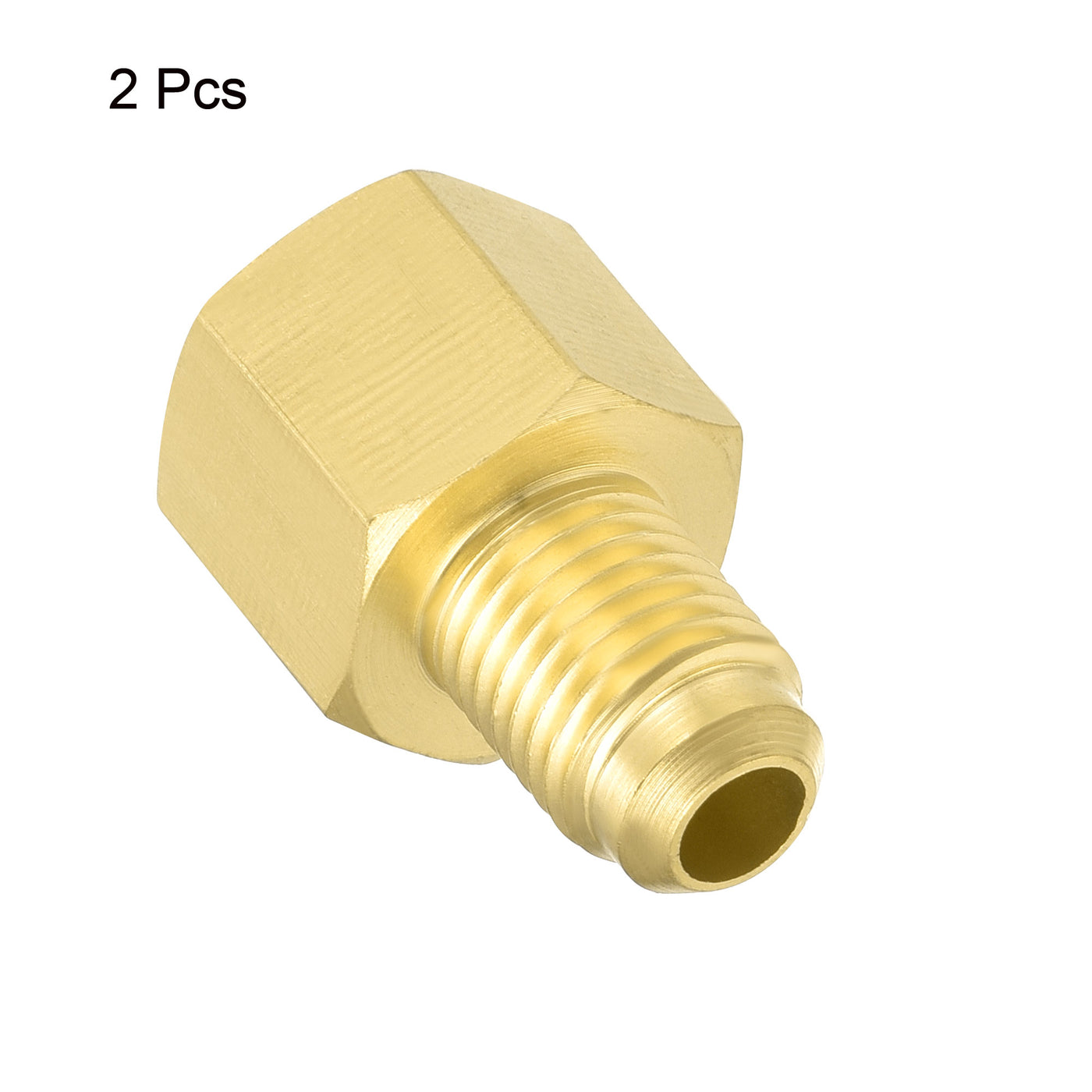 Harfington Brass Straight Fitting 1/4SAE Male to 1/2ACME Female Thread Reducing Pipe Fittings Adapter, Pack of 2