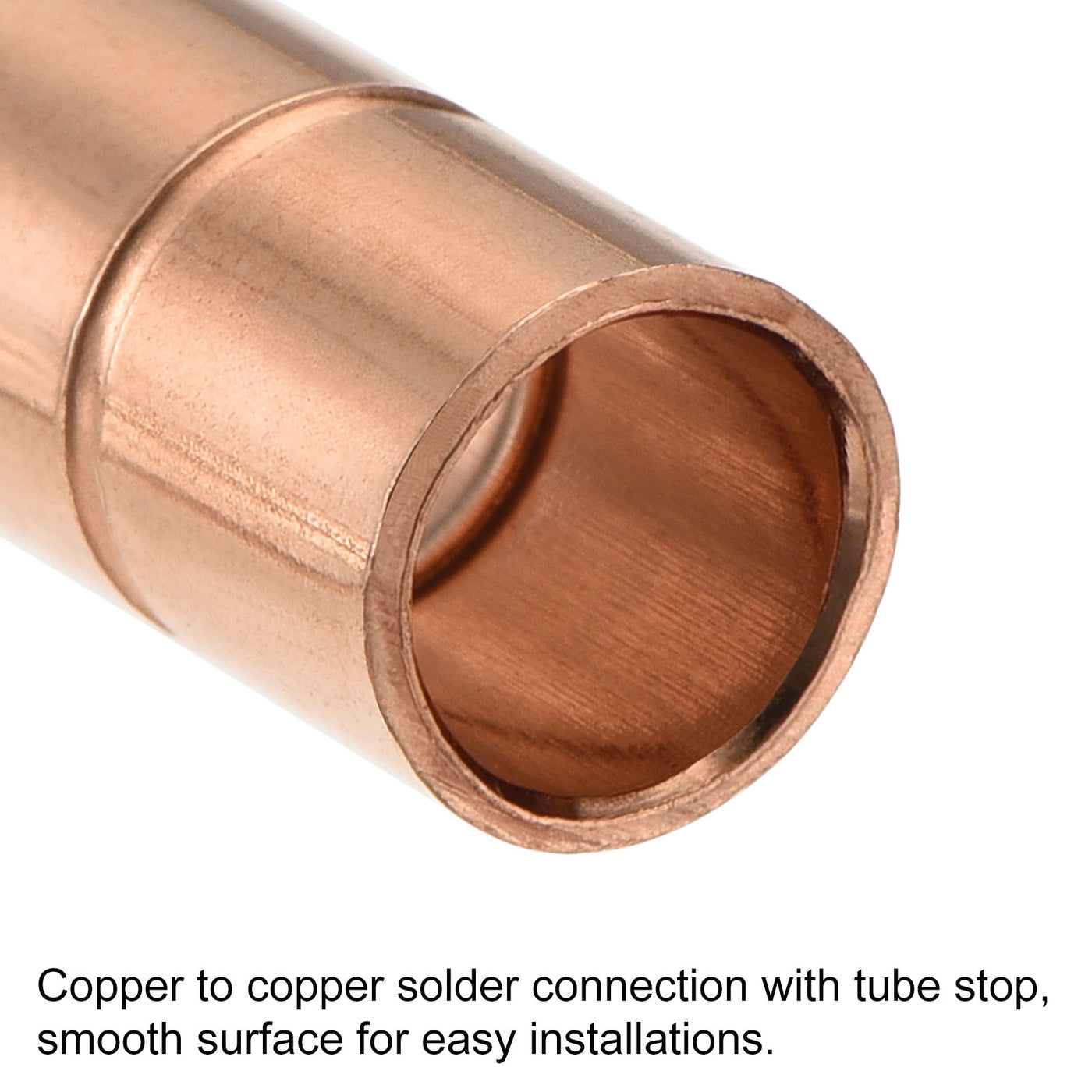 Harfington Copper Pipe Coupling 6.35mm Straight Connecting Adapter Joint for Plumbing
