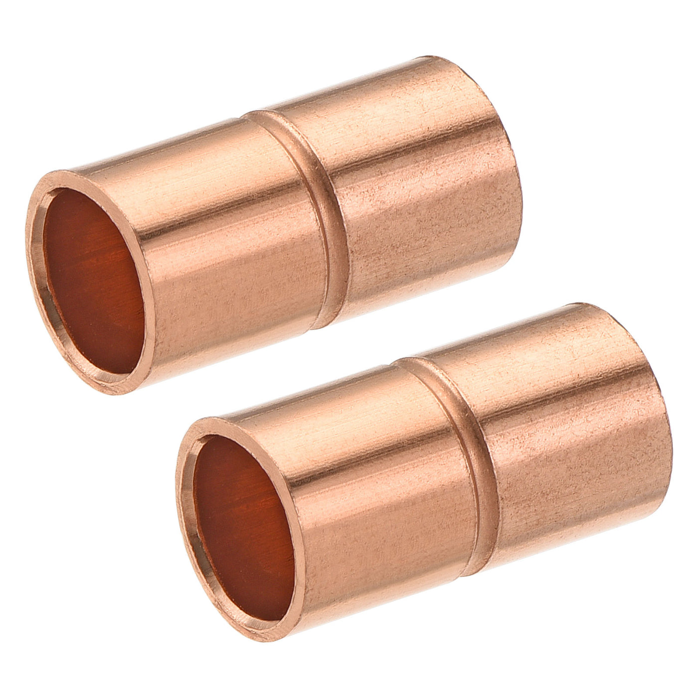 Harfington Copper Pipe Coupling 6.35mm Straight Connecting Adapter Joint for Plumbing 2Pcs
