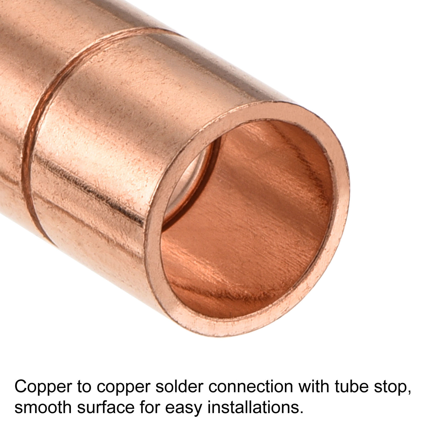 Harfington Copper Pipe Coupling 8mm Straight Connecting Adapter Joint for Plumbing