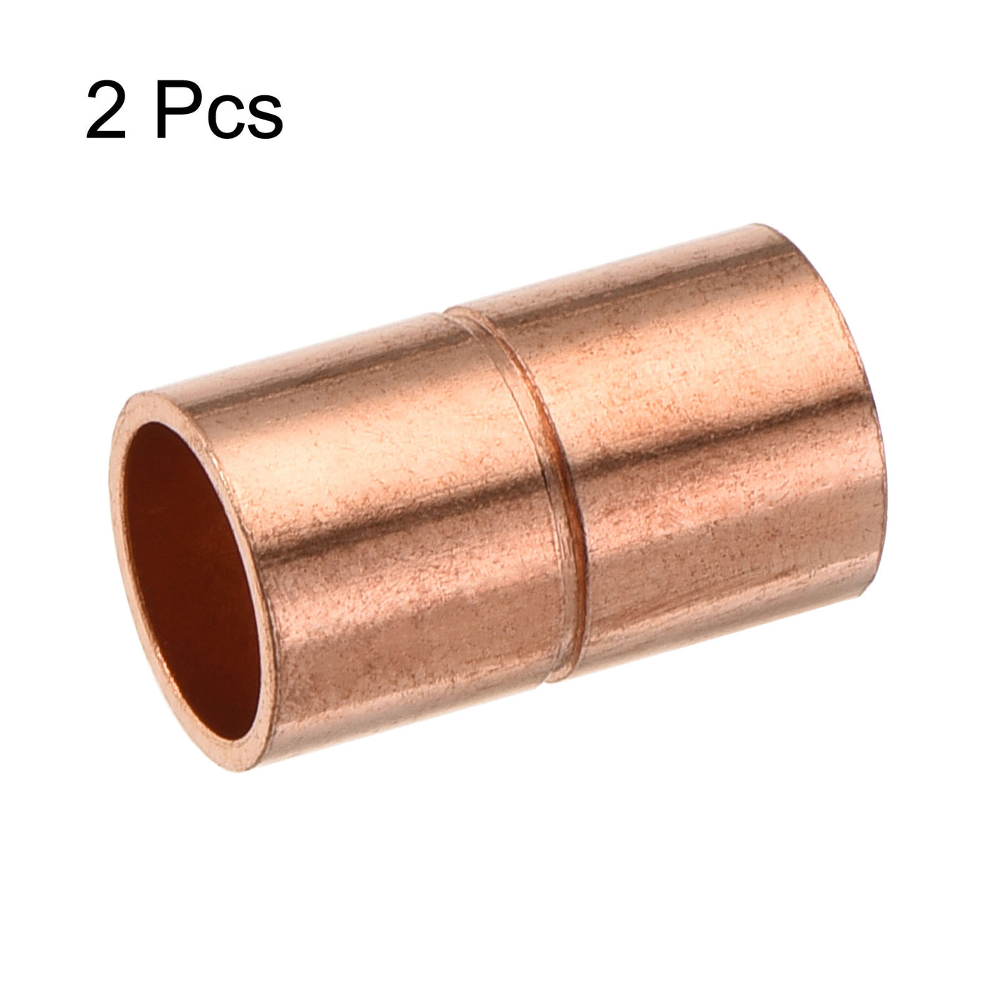 Harfington Copper Pipe Coupling 8mm Straight Connecting Adapter Joint for Plumbing 2Pcs