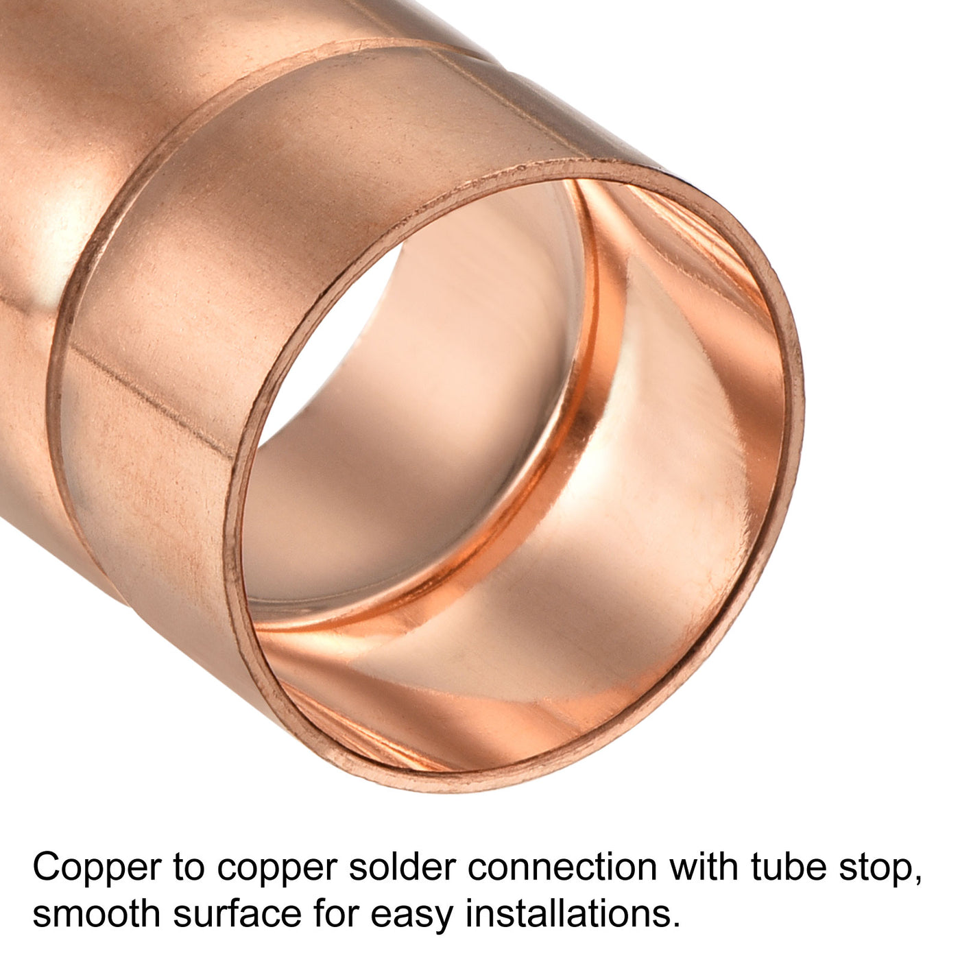 Harfington Copper Pipe Coupling 22mm Straight Connecting Adapter Joint for Plumbing