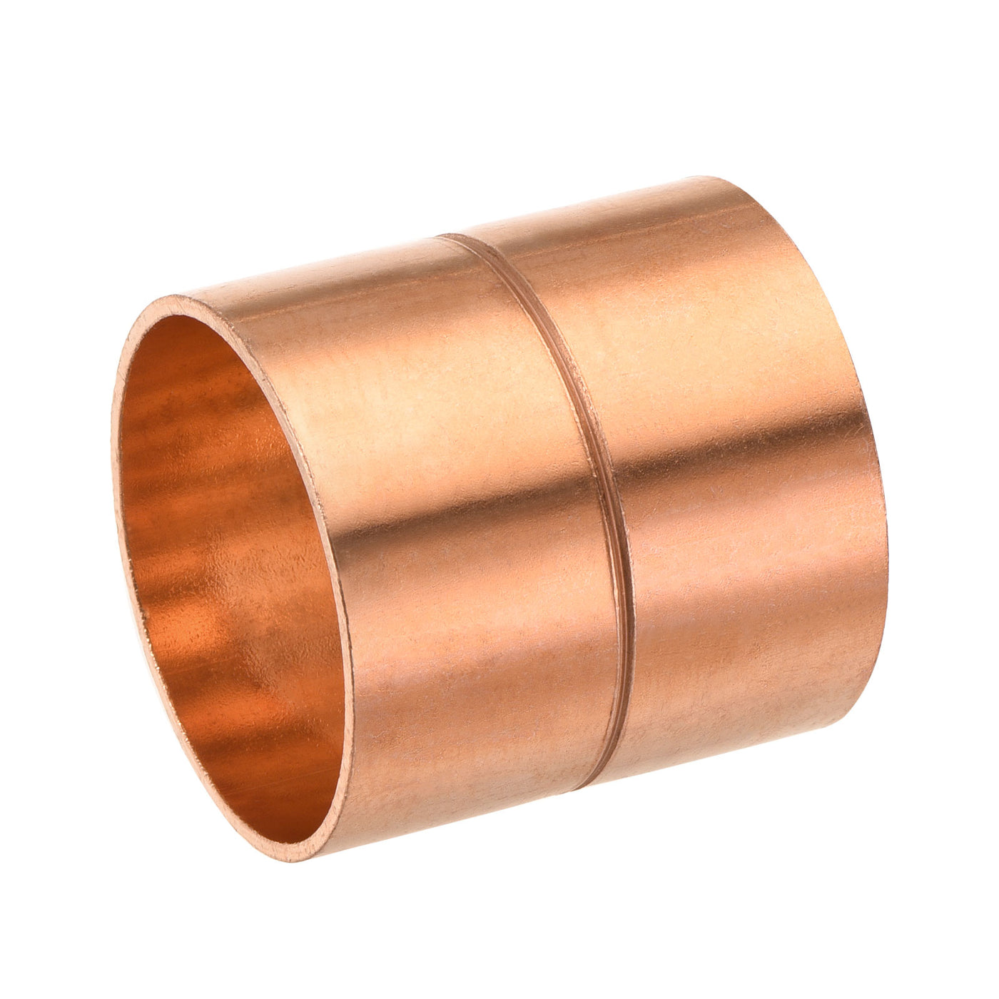 Harfington Copper Pipe Coupling 42mm Straight Connecting Adapter Joint for Plumbing
