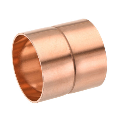 Harfington Copper Pipe Coupling 50mm Straight Connecting Adapter Joint for Plumbing