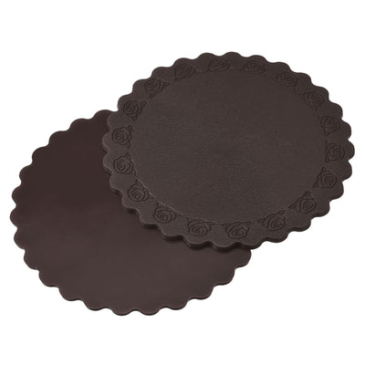 Harfington Uxcell 105mm(4.13") Round Coasters Soft PVC Cup Mat Pad for Tableware Coffee 6pcs
