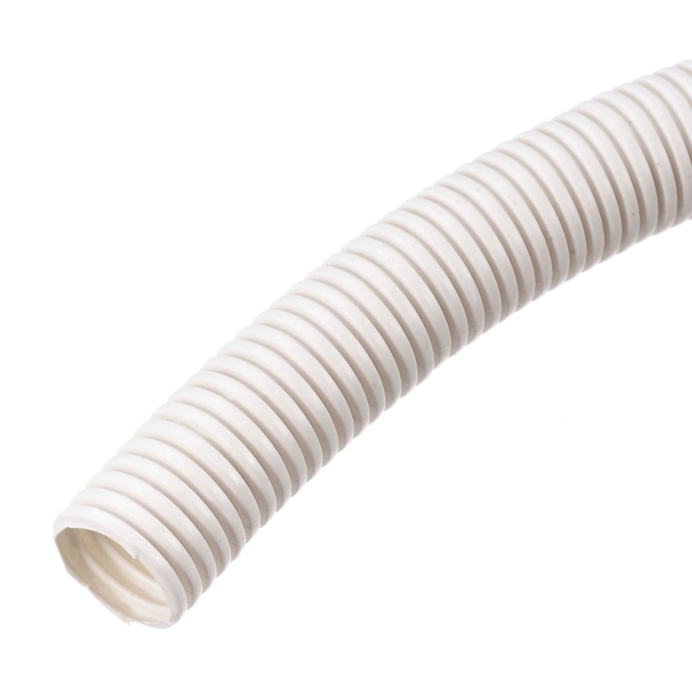 Harfington Wire Loom Tubing Corrugated Pipe Conduit, 4M/13ft Length 23x28.5mm White for Wire Cable