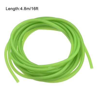 Harfington Natural Latex Rubber Tubing 1.7mm ID 4.5mm OD 16ft Fluorescent Green