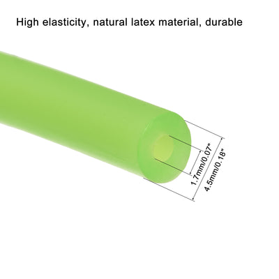 Harfington Natural Latex Rubber Tubing 1.7mm ID 4.5mm OD 33ft Fluorescent Green