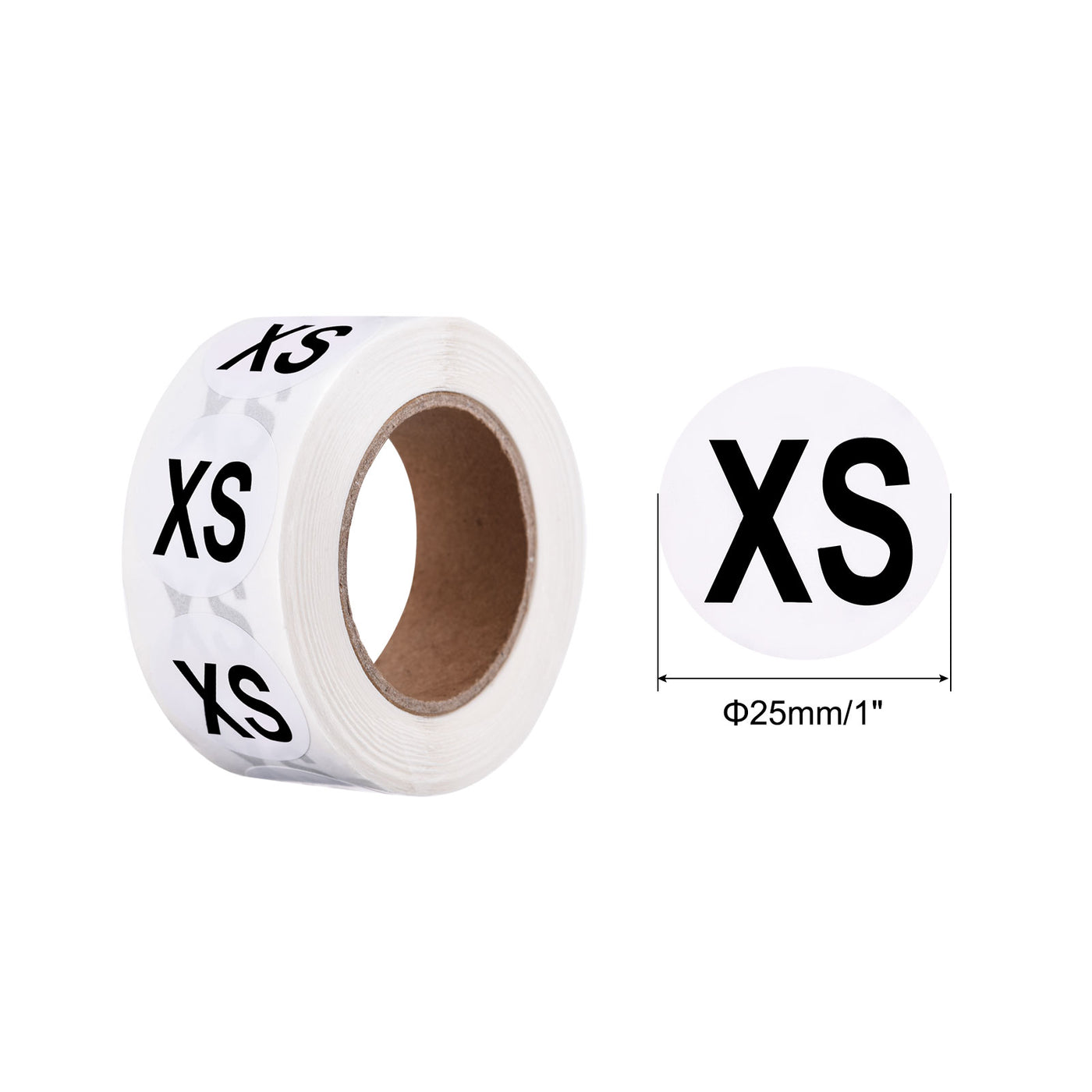 Harfington Clothing XS Small Size Sticker Label Coding Label 25mm/1inch Dia 1 Roll 500 Round Adhesive Labels for Clothes Apparel
