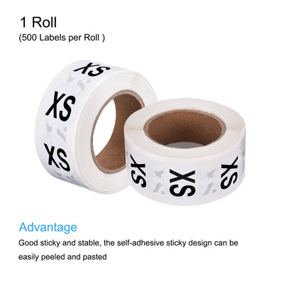 Harfington Clothing XS Small Size Sticker Label Coding Label 25mm/1inch Dia 1 Roll 500 Round Adhesive Labels for Clothes Apparel