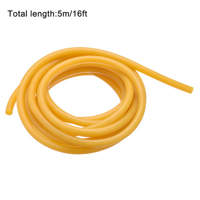 Harfington Natural Latex Rubber Tubing 5mm ID 12mm OD 16ft for Sports Exercise Fitness