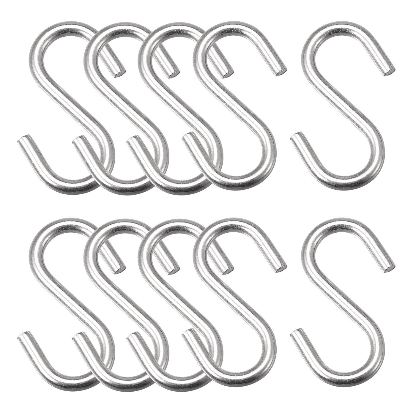 uxcell Uxcell S Hooks 2.28" Long Stainless Steel Hanger for Hanging Objects in Kitchen, Garden, Bathroom, Garage 15Pcs