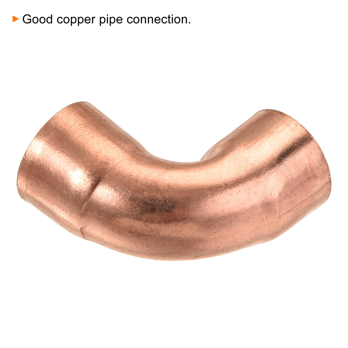 Harfington 90 Degrees Elbow Copper Pipe Fitting Short Turn Welding Connection 3/8 Inch ID for HVAC Air Conditioning Pipe, Pack of 10