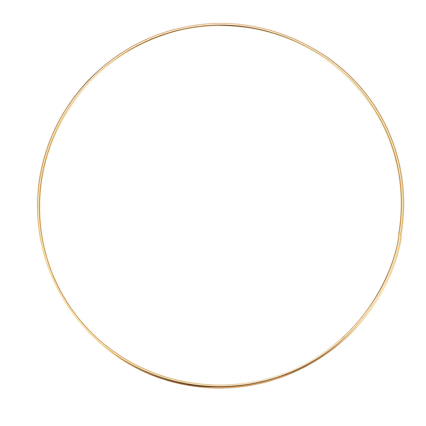 uxcell Uxcell 400mm(15.75") OD Metal O Ring Non-Welded Craft Hoops for DIY Gold Tone