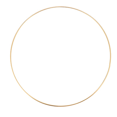 Harfington Uxcell 400mm(15.75") OD Metal O Ring Non-Welded Craft Hoops for DIY Gold Tone