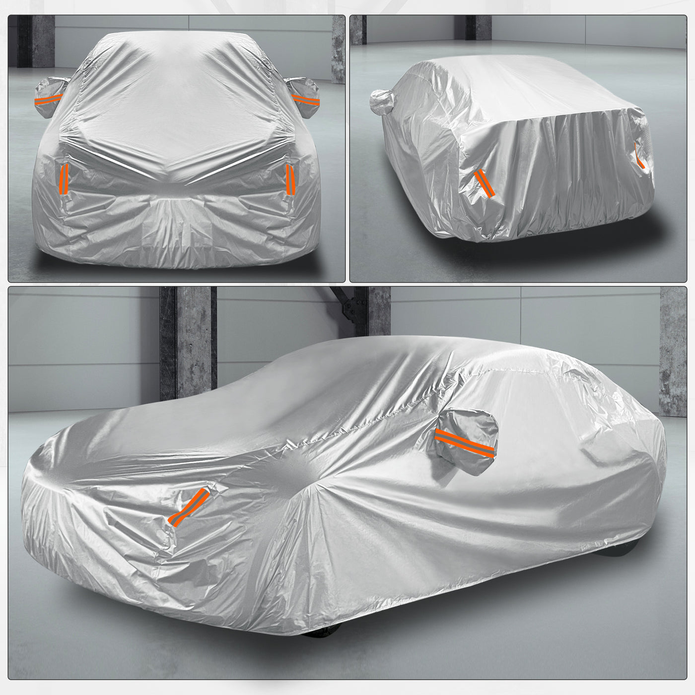 X AUTOHAUX Car Cover Full Car Custom Fit for Tesla 3 Model 3 2017-2023 Waterproof Dustproof Windproof Snow Sun Heat Protection Outdoor All Weather Accessories 190T