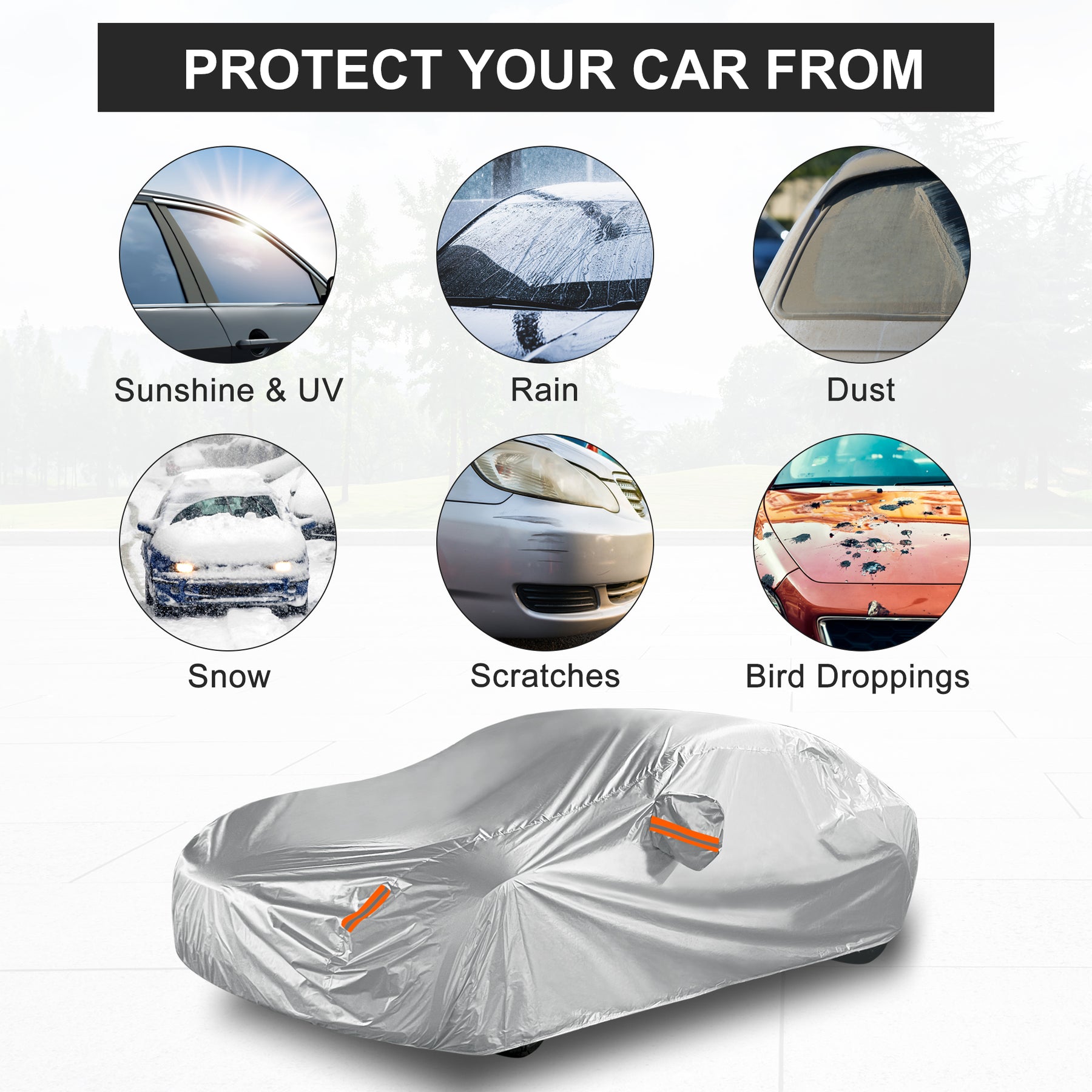 Car Cover Full Car Custom Fit for Tesla 3 Model 3 20172023 Waterproof Dustproof Windproof Snow