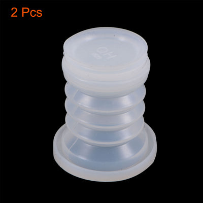 Harfington 2Pcs Washing Machine Drain Pipe Seal Silicone Sealing Plug Ring 52mm Clear