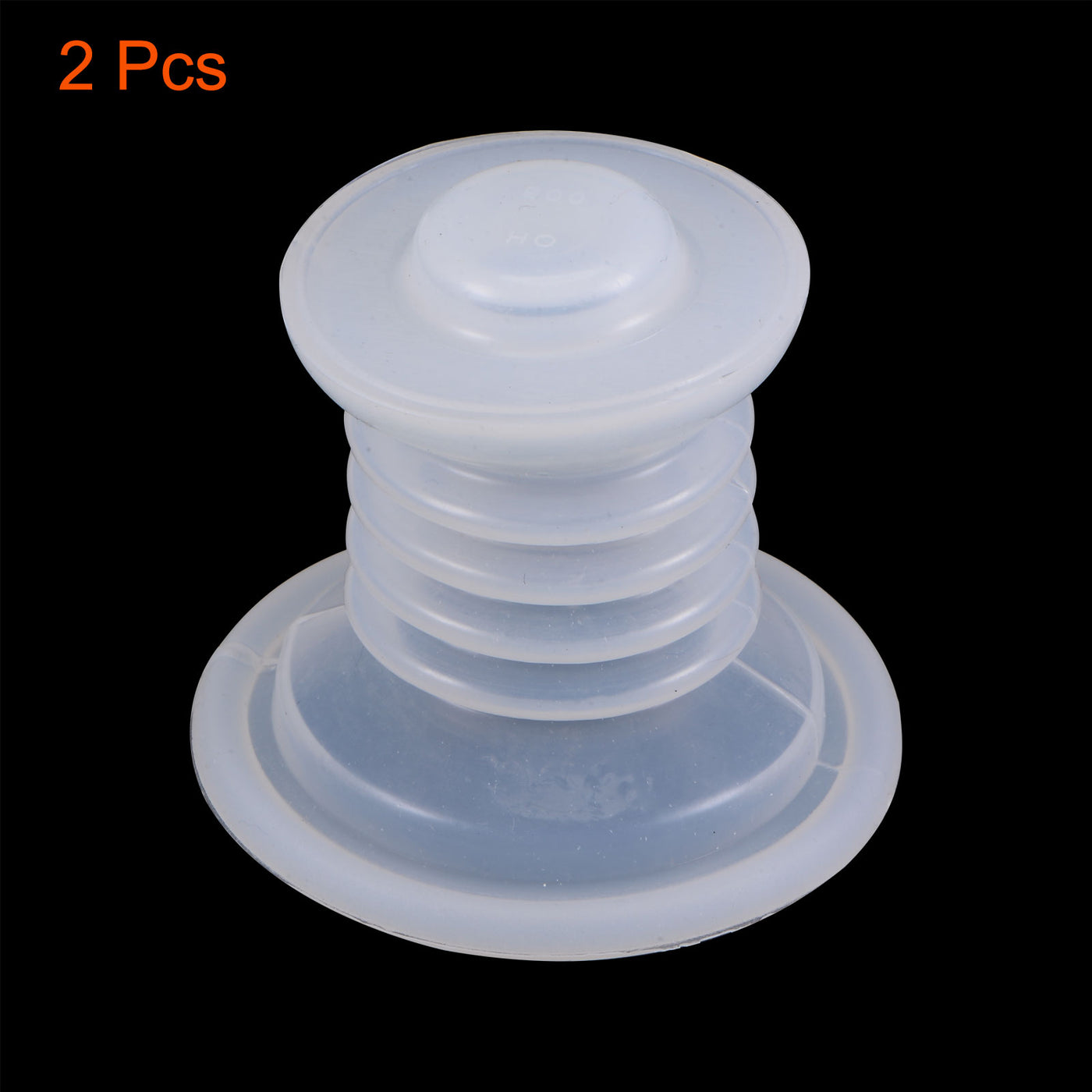 Harfington 2Pcs Washing Machine Drain Pipe Seal Silicone Sealing Plug 52mm Clear