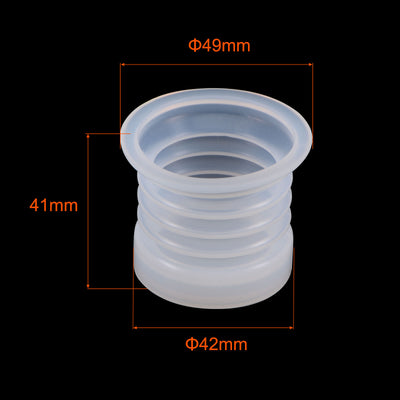 Harfington Washing Machine Drain Pipe Seal Silicone Sealing Plug Ring 41mm Clear