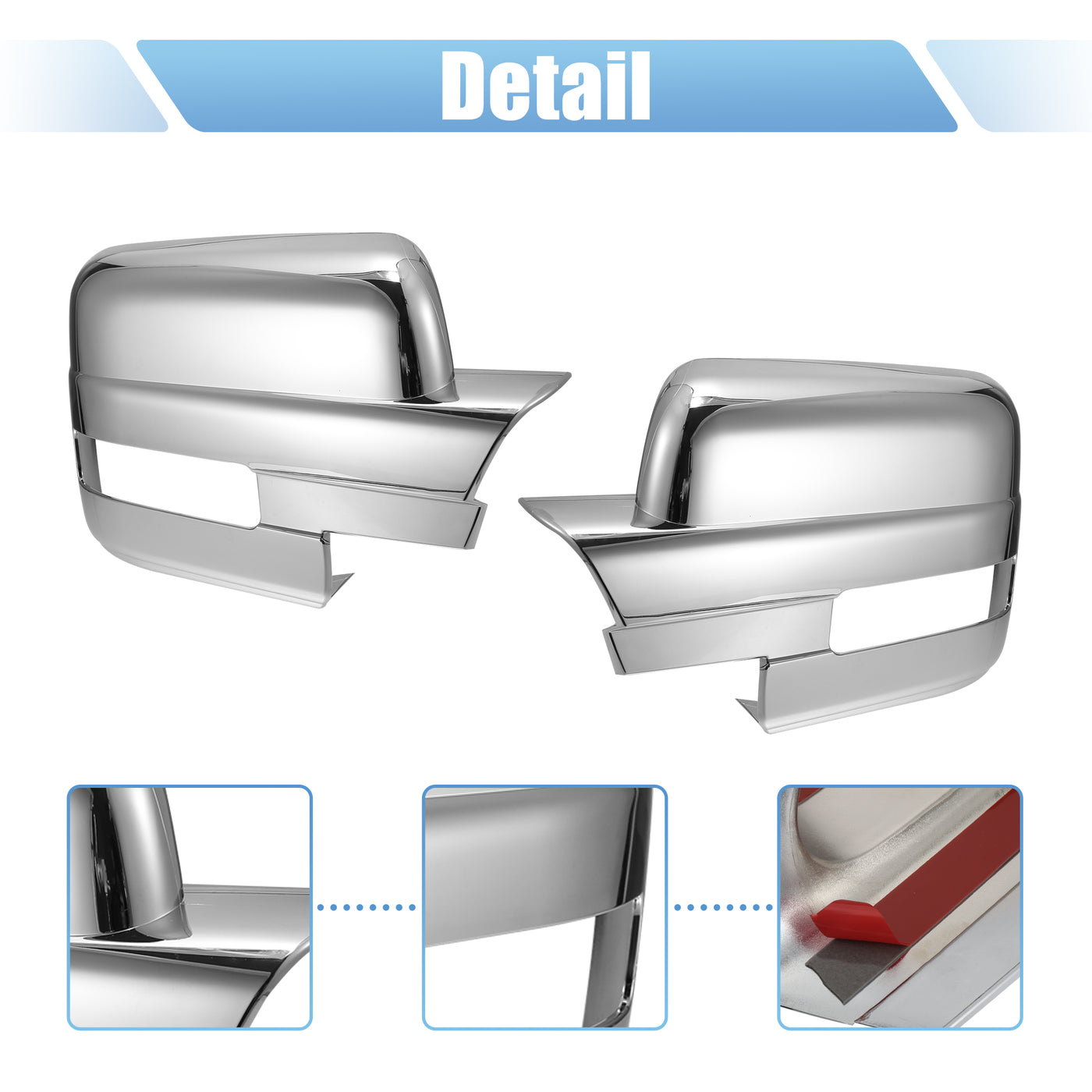 X AUTOHAUX Pair Chrome Plated Full Mirror Cover Covers Cap for Ford F150 2009-2014 with Turn Signal Cut (DO NOT FIT TOWING MIRROR)