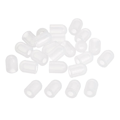 Harfington Uxcell 2.4mm ID 7.5mm Long Rubber End Caps Screw Protectors Tubing Covers 24pcs