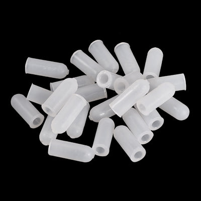 Harfington Uxcell 3.3mm ID 16mm Long Rubber End Caps Screw Protectors Tubing Covers 50pcs