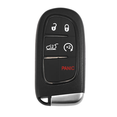 Harfington Replacement 433MHz GQ4-54T Keyless Entry Remote Key Fob for Jeep Cherokee 2014-2020 5 Buttons with Door Key 68141580 AC 4A Chip