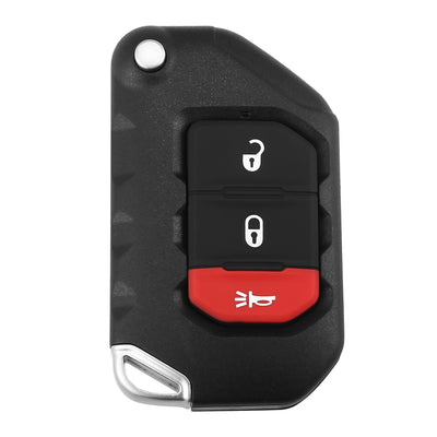 Harfington 433.92MHz  OHT1130261 Replacement Keyless Entry Remote Car Key Fob for Jeep Wrangler Unlimited 2018 2019 2020 2021 for Jeep Gladiator 2019-2022 3 Buttons with Door Key 7939 Chip