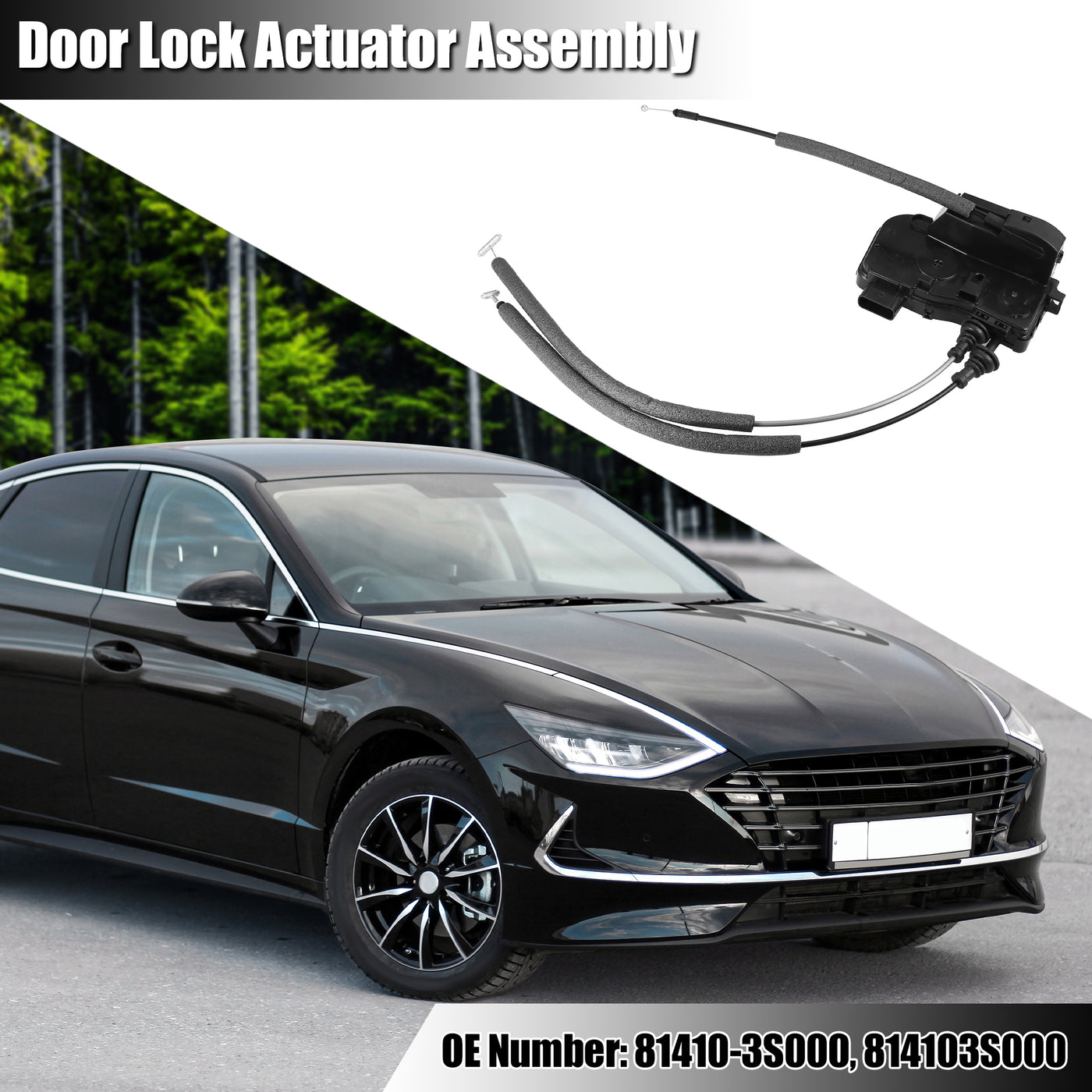 X AUTOHAUX 81410-3S000 Rear Left Side Door Lock Latch Actuator Assembly for Hyundai Sonata Hybrid Sedan 2011 2012 2013 2014 2015 2.0L 2.4L L4 Engine 814103S000