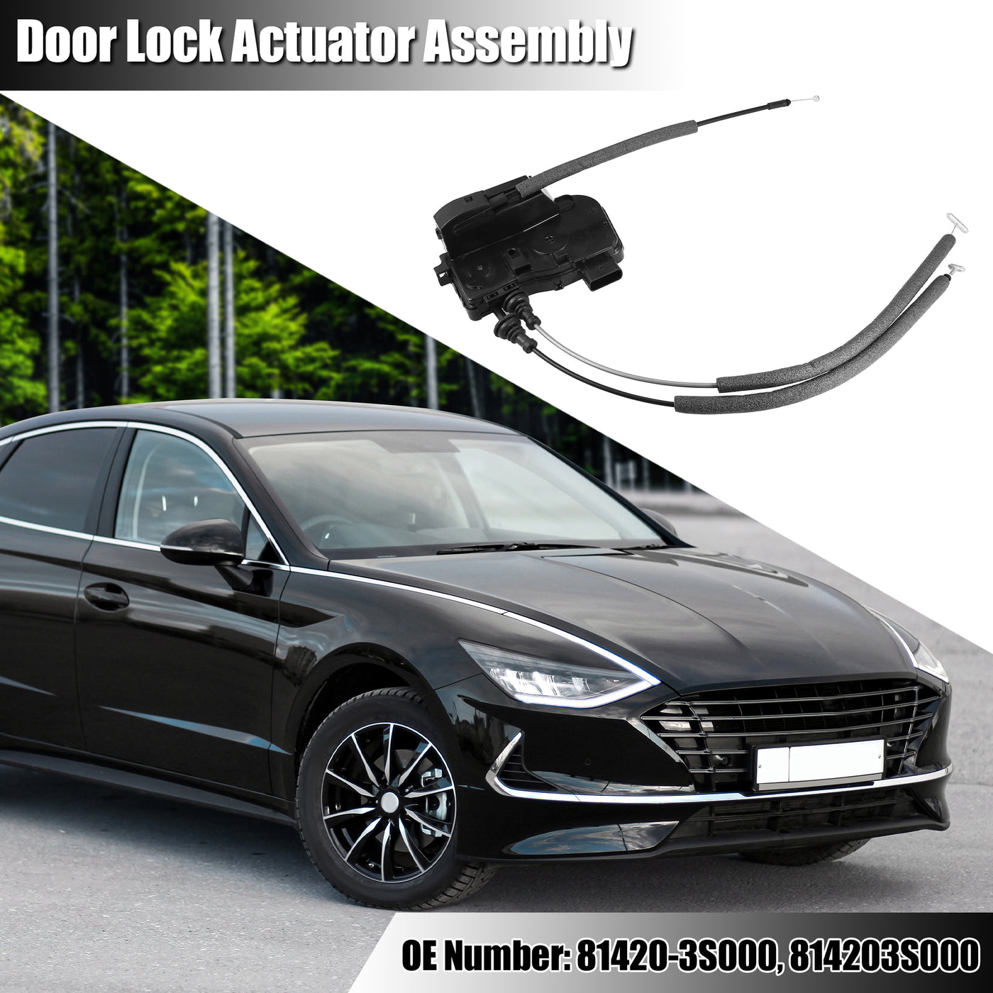 X AUTOHAUX 81420-3S000 Rear Right Side Door Lock Latch Actuator Assembly for Hyundai Sonata Hybrid Sedan 2011 2012 2013 2014 2015 2.0L 2.4L L4 Engine 814203S000