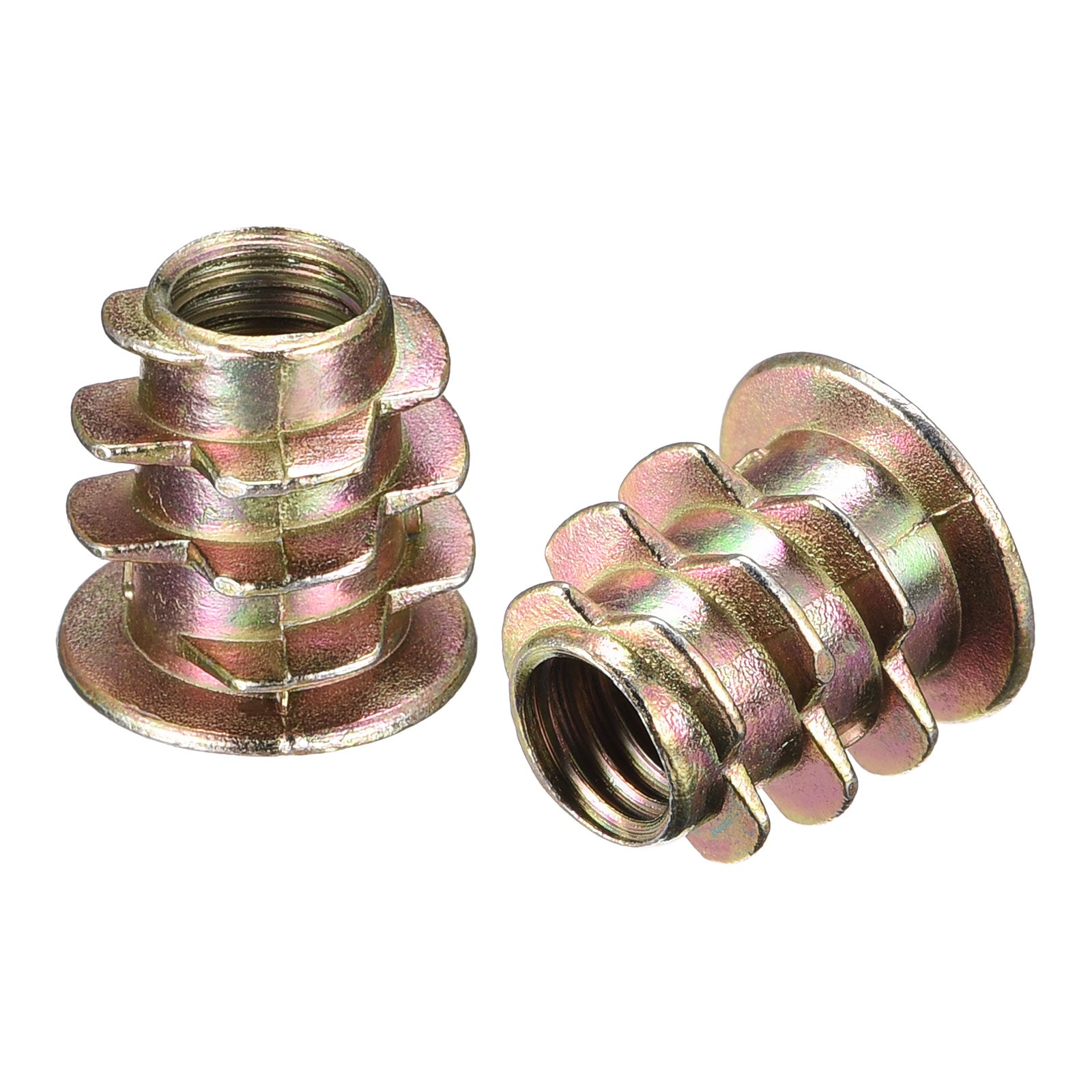 Uxcell M5x10mm Furniture Screw-in Nut Zinc Alloy Threaded Insert Nuts ...
