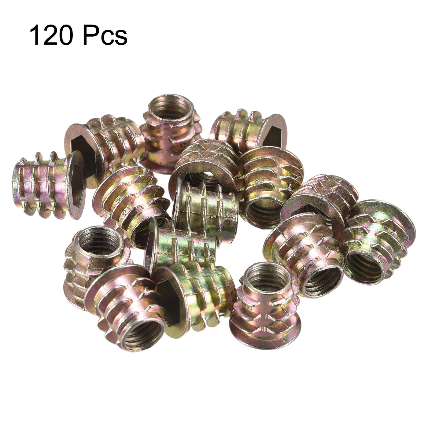 uxcell Uxcell Furniture Screw-in Nut, Zinc Alloy Threaded Insert Nuts Hardware Nuts