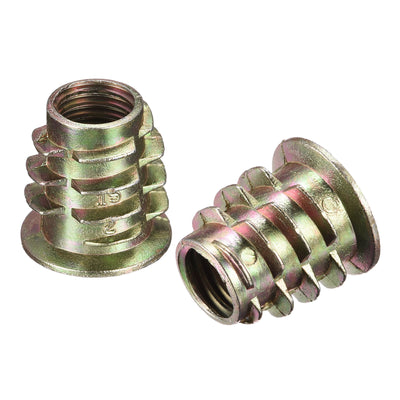Harfington Uxcell Furniture Screw-in Nut, Zinc Alloy Threaded Insert Nuts for Wood Furniture