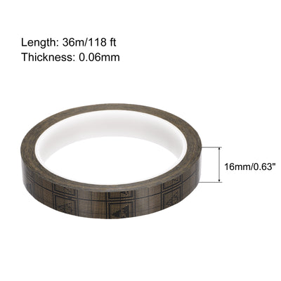 Harfington Adhesive Grid ESD Tape 0.63 Inch Wide x 118 FT Long Conductive Grid Tape, Brown