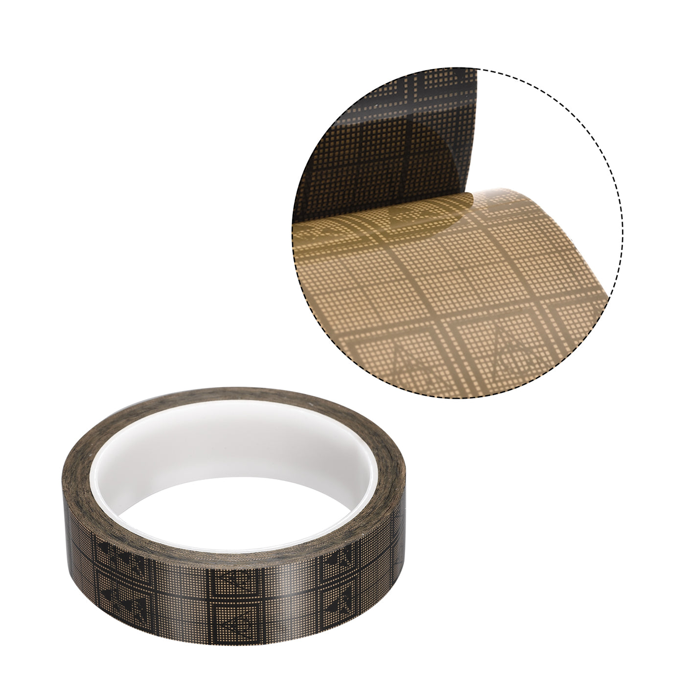 Harfington Adhesive Grid ESD Tape 0.98 Inch Wide x 118 FT Long Conductive Grid Tape, Brown