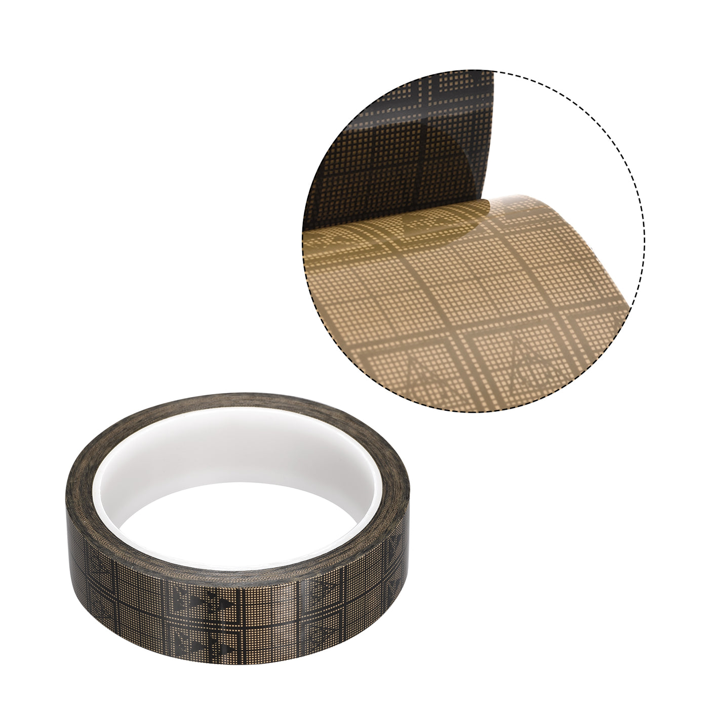 Harfington Adhesive Grid ESD Tape 1.02 Inch Wide x 118 FT Long Conductive Grid Tape, Brown