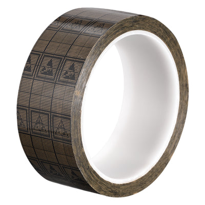 Harfington Adhesive Grid ESD Tape 1.5 Inch Wide x 118 FT Long Conductive Grid Tape, Brown