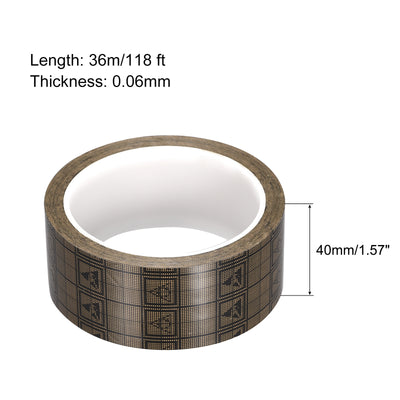 Harfington Adhesive Grid ESD Tape 1.57 Inch Wide x 118 FT Long Conductive Grid Tape, Brown