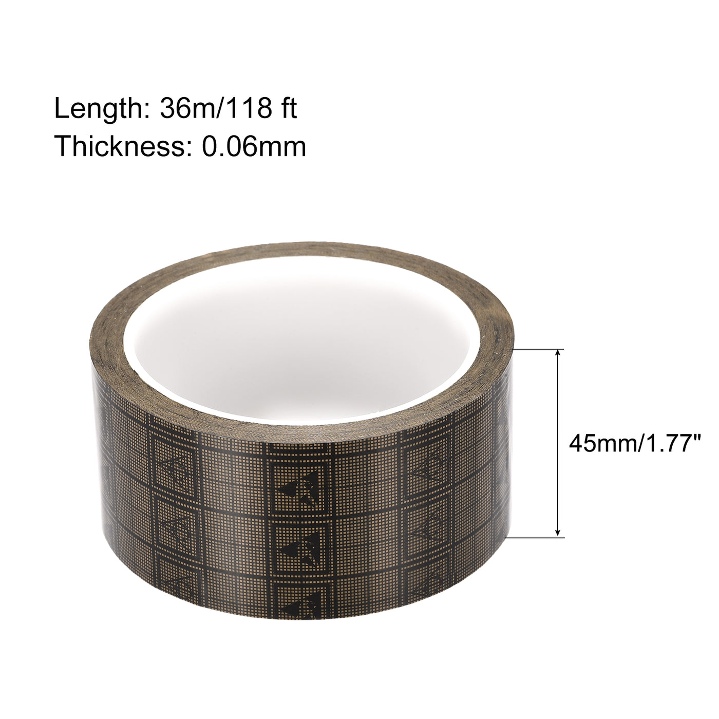 Harfington Adhesive Grid ESD Tape 1.77 Inch Wide x 118 FT Long Conductive Grid Tape, Brown